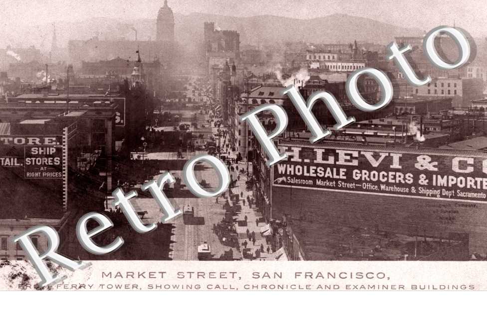 market Street from the Ferry tower, showing call, chronicle and ewaminer buildings 