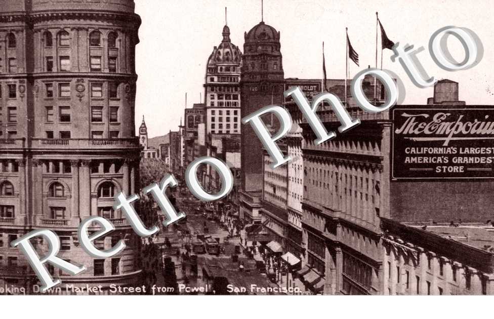 Looking down on Market street