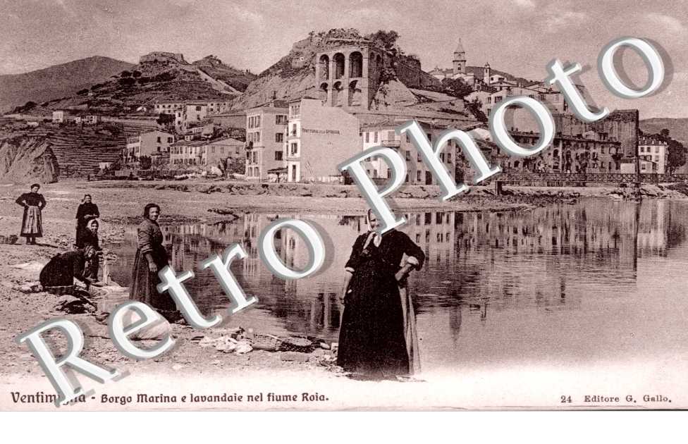 Borgo Marina a lavandaie nel fiume Roia