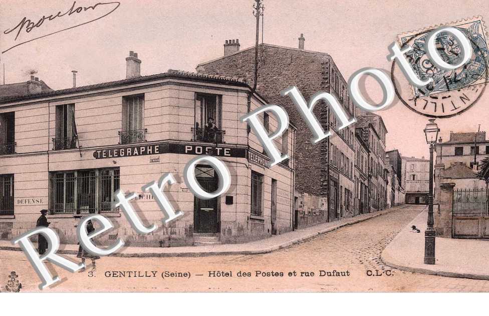 Hotel des postes et rue Dufaut (couleur)