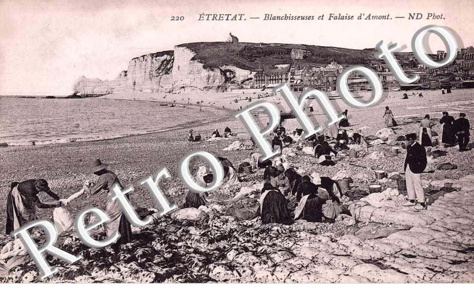 blanchisseuses et falaise d'Amont