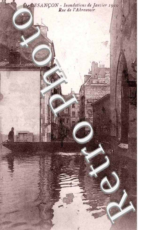 inondations de janvier 1910 , rue de l'abreuvoir