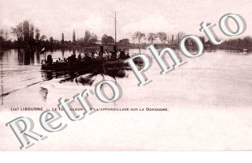 Le Torpilleur 185 a l'appareillage sur la Dordogne