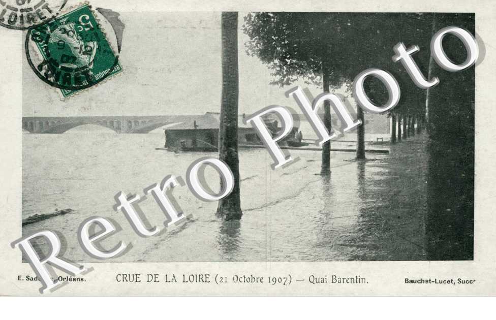 Crue de la Loire - 21 octobre 1907 - Quai Barentin