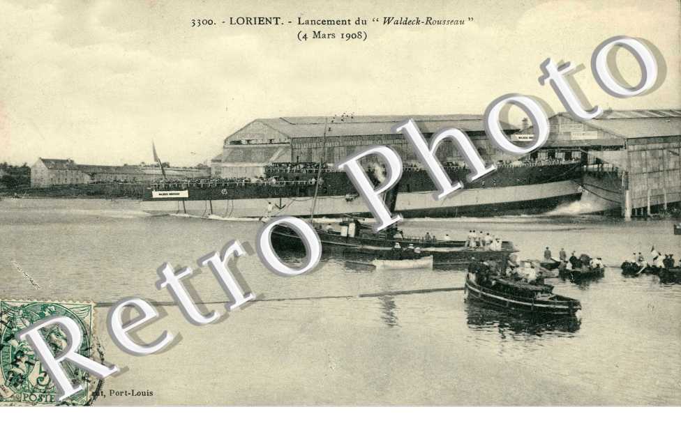 Lancement du Waldeck Rousseau - 4 Mars 1908