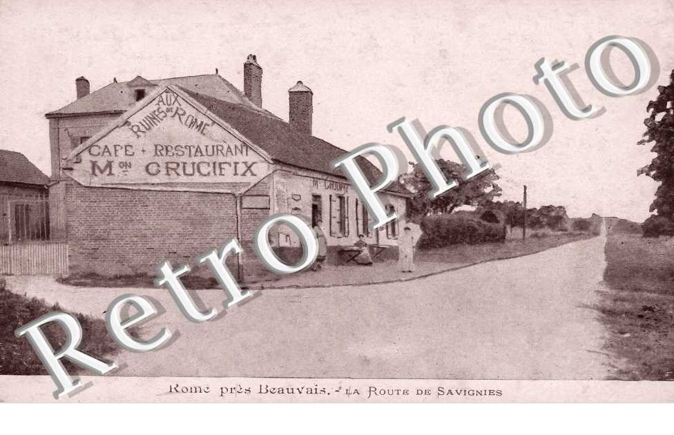 Rome - la Route de Savignies - Cafe Restaurant Crucifix