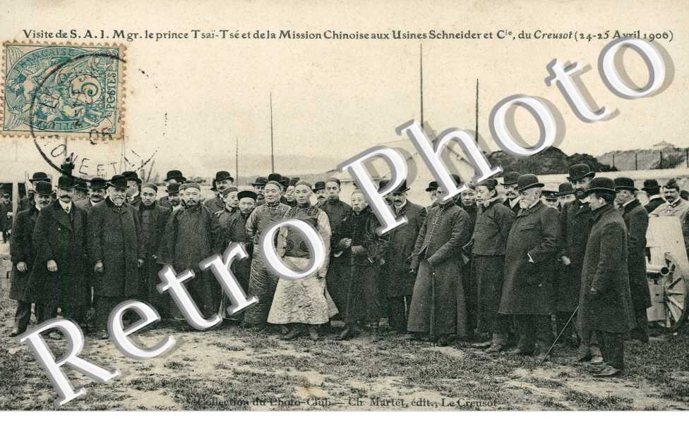visite de S. A. I. Mgr le prince Tsai-Tse aux usines Schneider 24-25 avril 1906