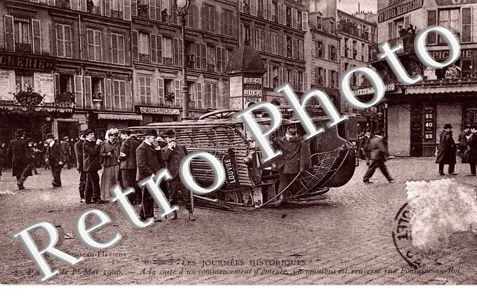 1er mai 1906 Un omnibus est renverse rue Fontaine au Roi