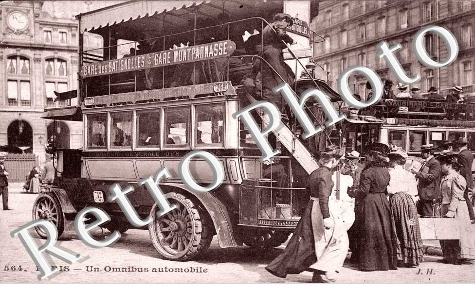 Gare des Batignolles - Gare Montparnasse - Un omnibus automobile