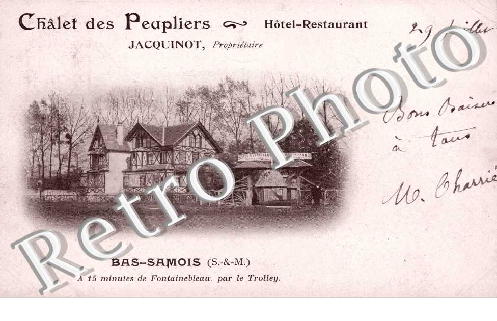 chalet des peupliers Hotel Restaurant Jacquinot proprietaire Bas-Samois
