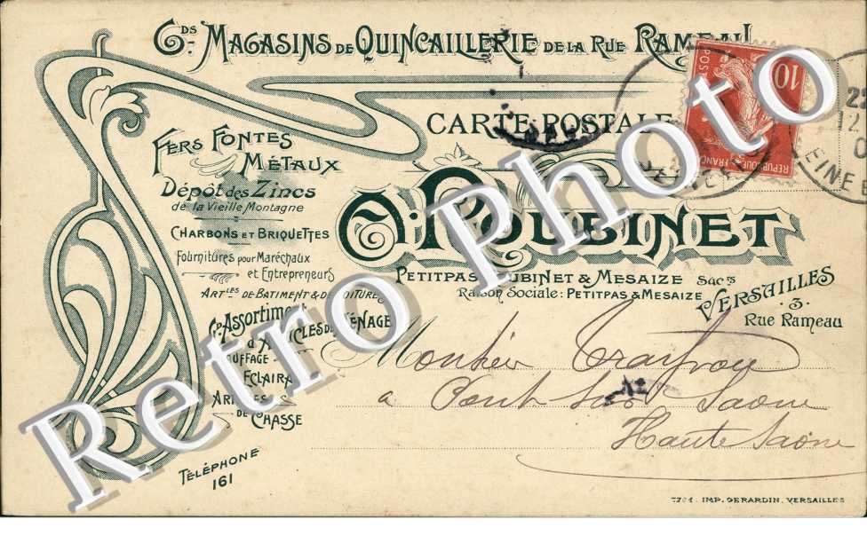 Grands Magasins de Quincaillerie de la rue Ram ... Petitpas-Roubinet & Mesaize
