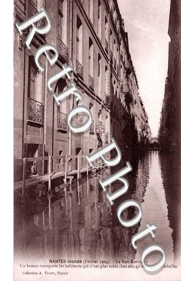 la rue Kervegan Inondations fevrier 1904