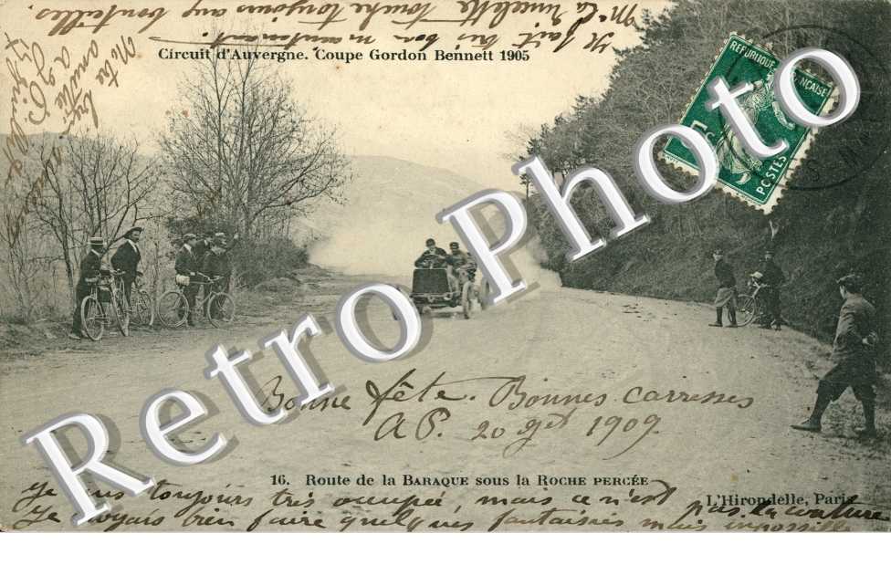 Route de la Baraque sous La Roche Percee Coupe Gordon Bennett 1905