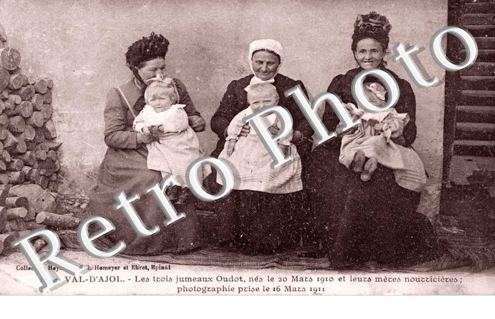 les trois jumeaux Oudot nes le 20 mars 1910