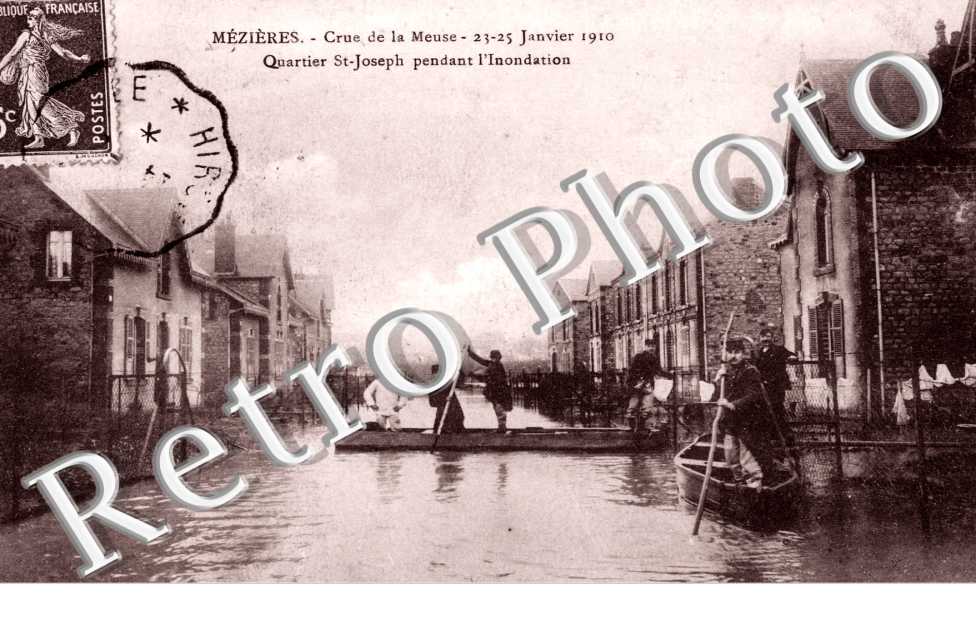 Mezieres crue de la Meuse 23-25 janvier 1910 Quartier Saint-Joseph