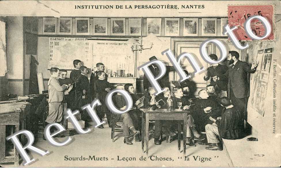 Institution de la Persagotiere Sords-Muets Lecon de choses " La vigne "