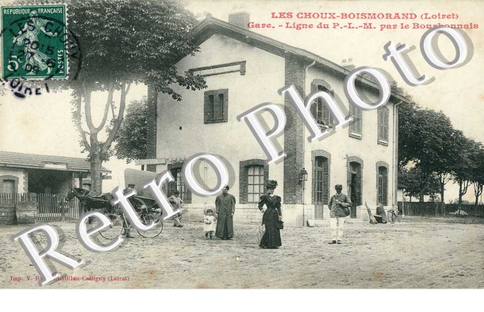 LES CHOUX-BOISMORAND. la gare. Ligne du P.L.M. par le Bourbonnais