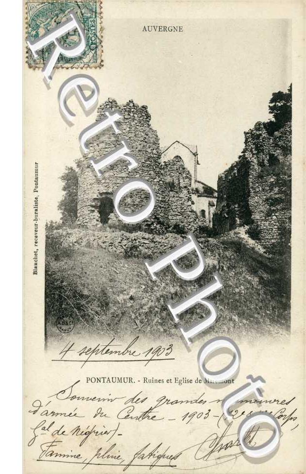 Ruines et eglise de Miremont