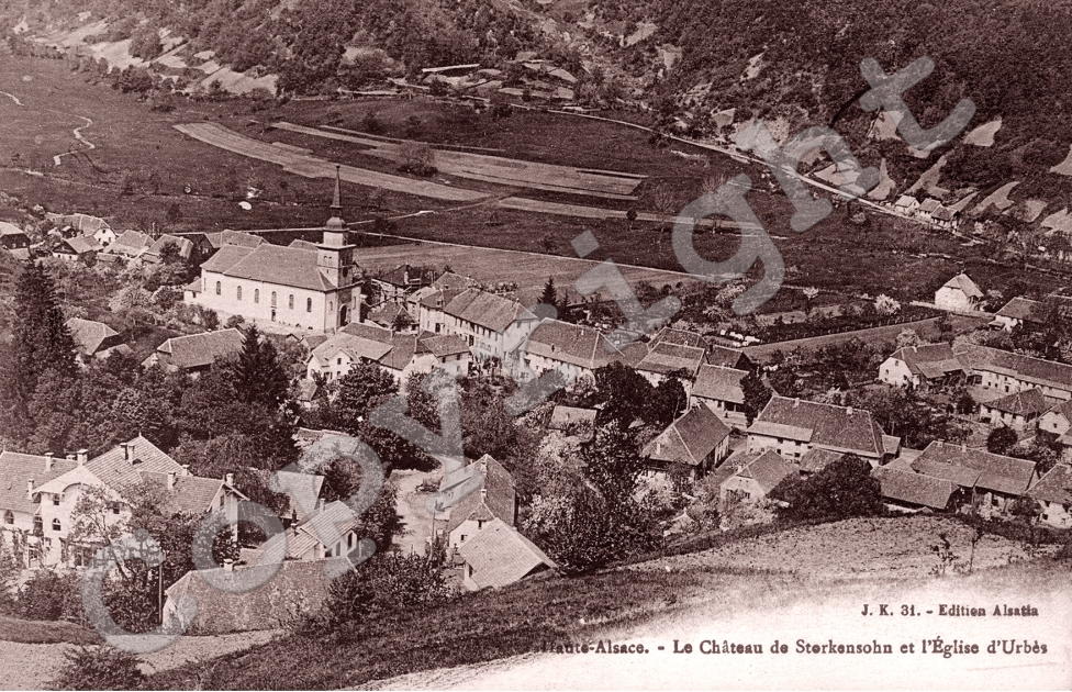 le Chateau de Sterkensohn et l'Eglise d'Urbes