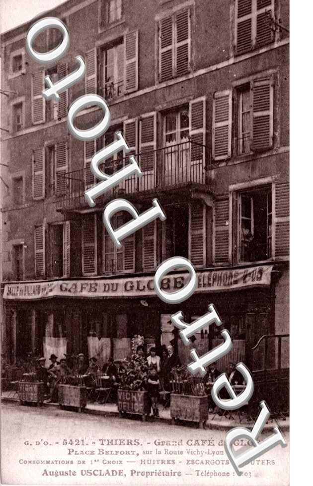 Grand cafe du Globe Place Belfort Auguste Usclade Proprietaire