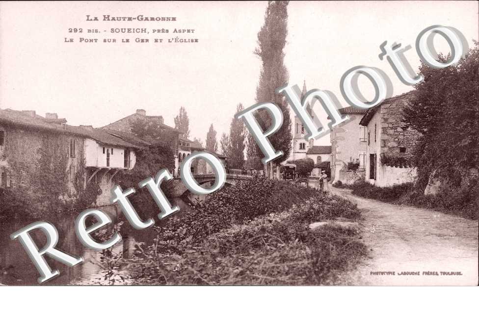 le pont sur le Ger et l'eglise