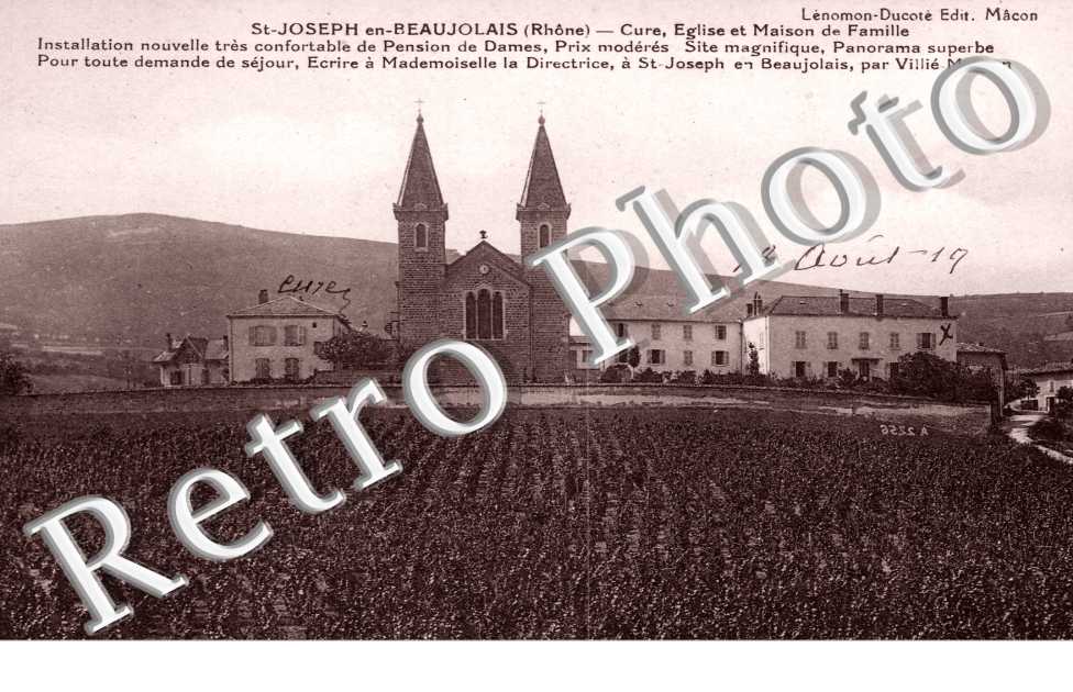 Saint Joseph en Beaujolais  -  Cure, eglise et Maison de Famille