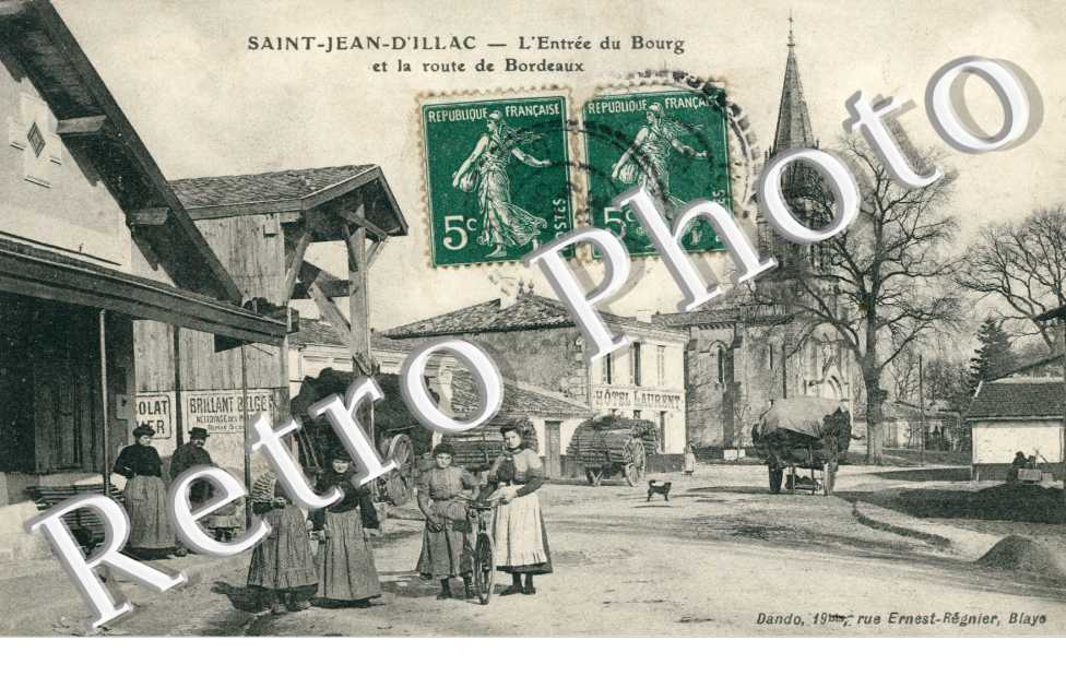 l'entree du bourg et la route de Bordeaux