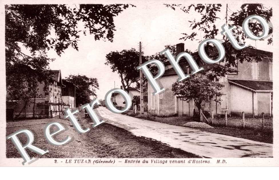 entree du village venant d'Hostens
