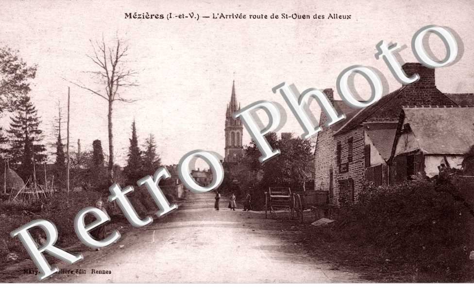 l'arrivee route de Saint-Ouen des Alleux