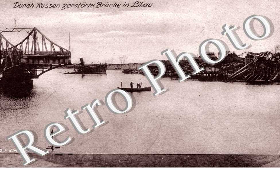 Libau - Durch Russen zertorte Brucke