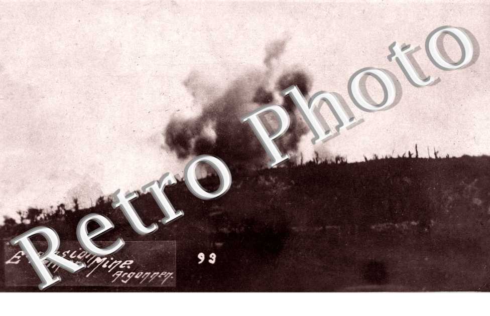 Explosion einer Mine Argonnen