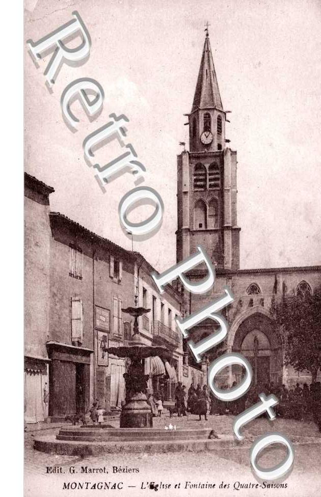 l'eglise et fontaine des Quatre-Saisons