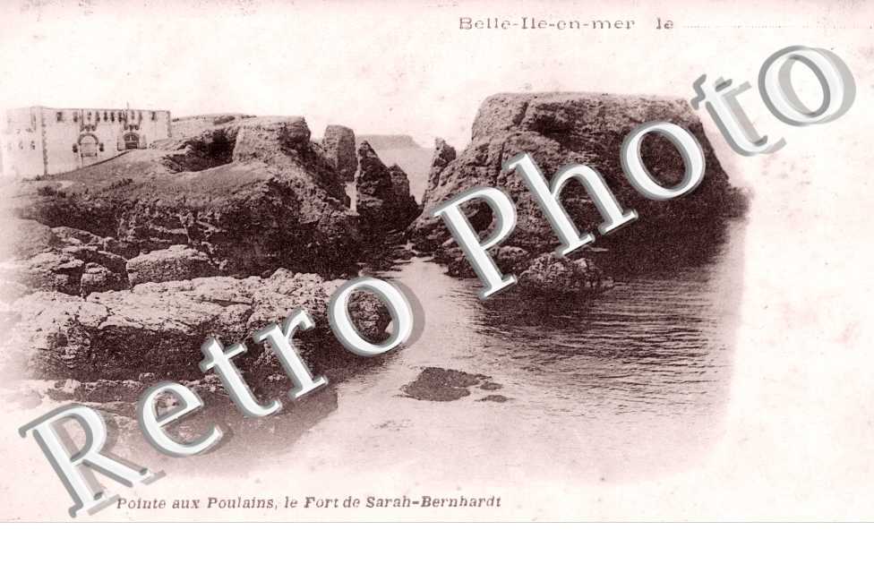 Belle-Ile-en-mer Pointe aux Poulains, le Fort de Sarah-Bernhardt