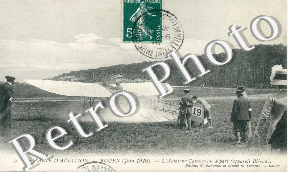 Semaine d'Aviation - L'aviateur Cataneo au depart