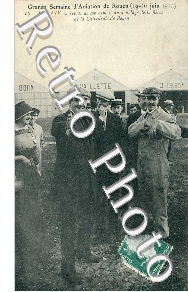 SEMAINE D'AVIATION juin 1910 Morane à son retour de son exploit du doublage de la Flèche de la cathédrale