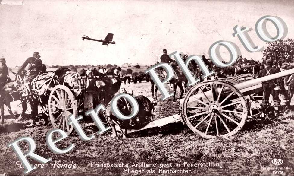 Franeosische Artillerie geth im Feuerstellung 