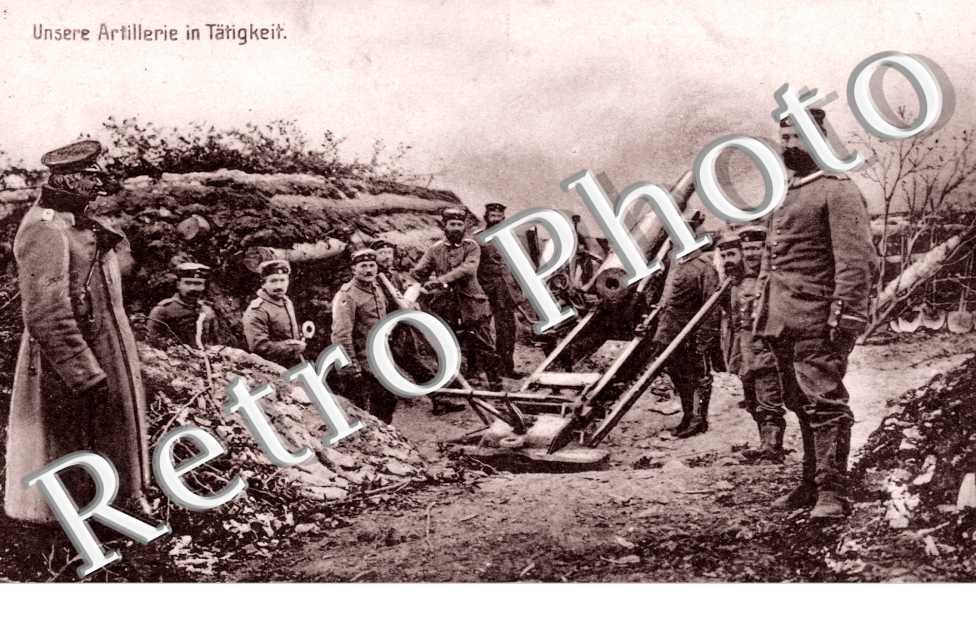 Unsere Artillerie in Tatigkeit