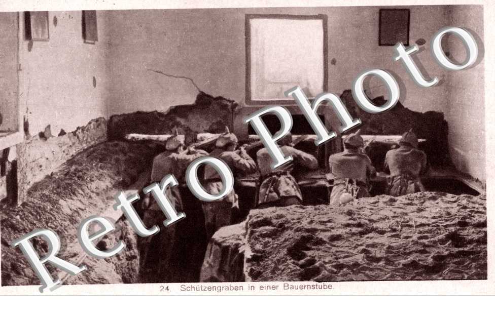 Schutzengraben in  einer Bauernstube
