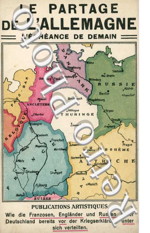 La Partage de l'Allemagne - carte