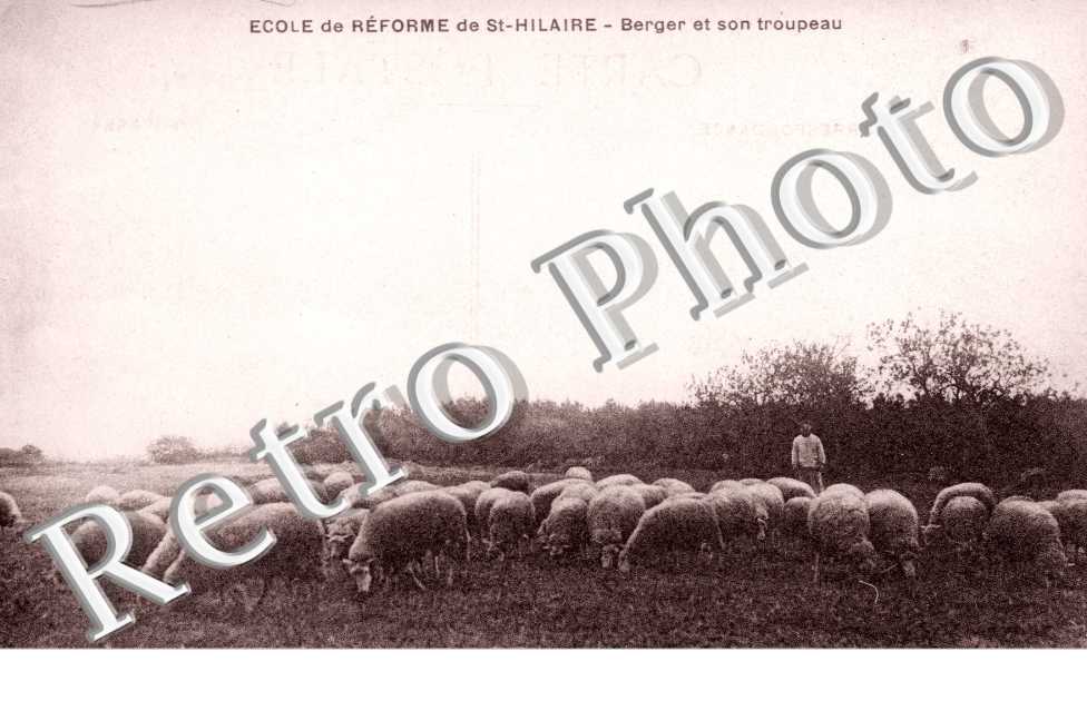 ecole de reforme de Saint-Hilaire - Berger et son troupeau