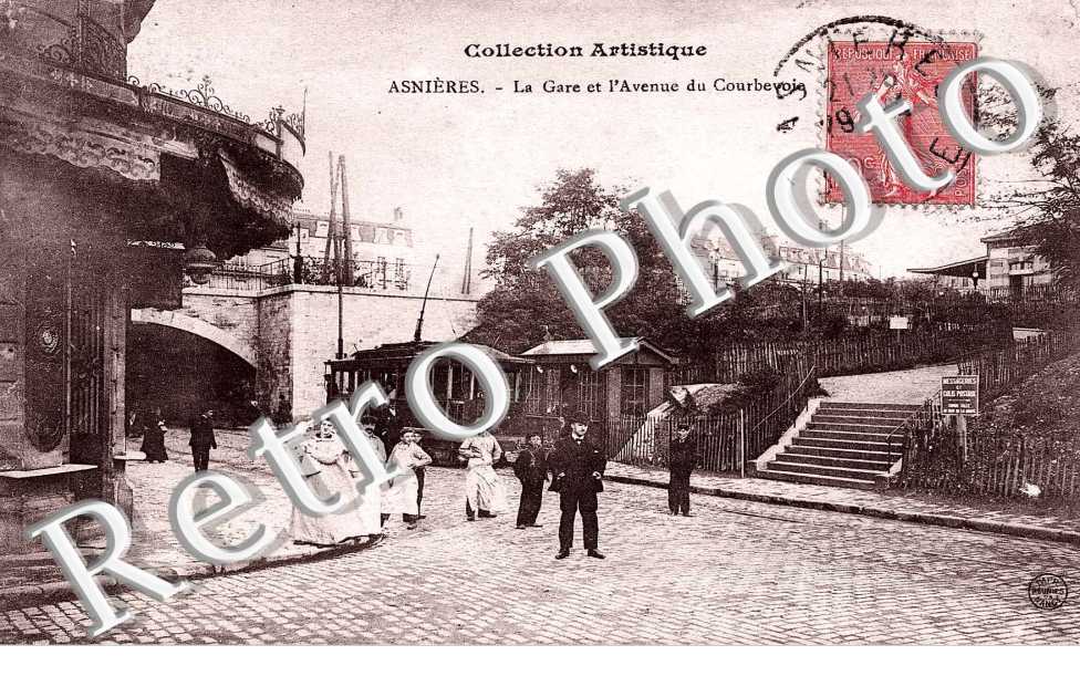 la gare et l'avenue du Courbevoie