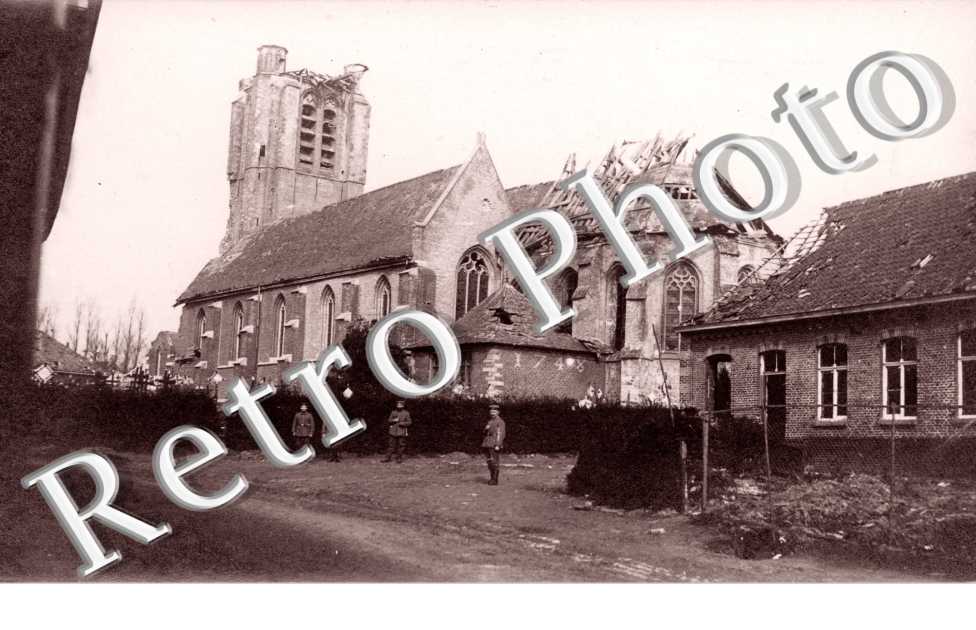 l'eglise en 1915 - carte militaire allemande