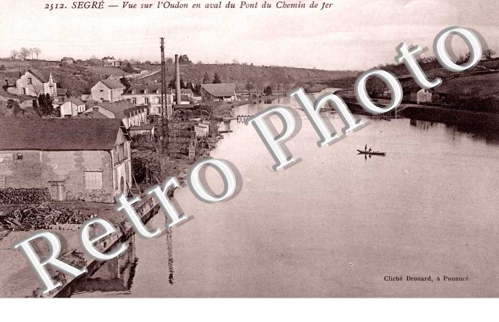 Vue sur l'Oudon et du Pont de Chemin de Fer
