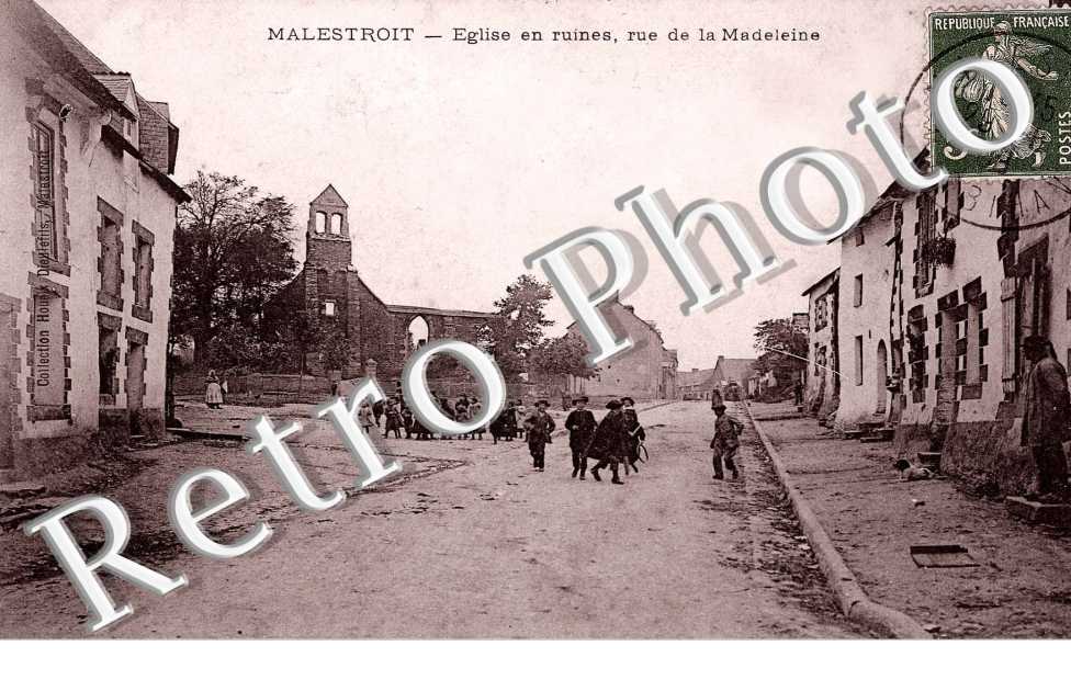 Eglise en ruines, rue de la Madeleine