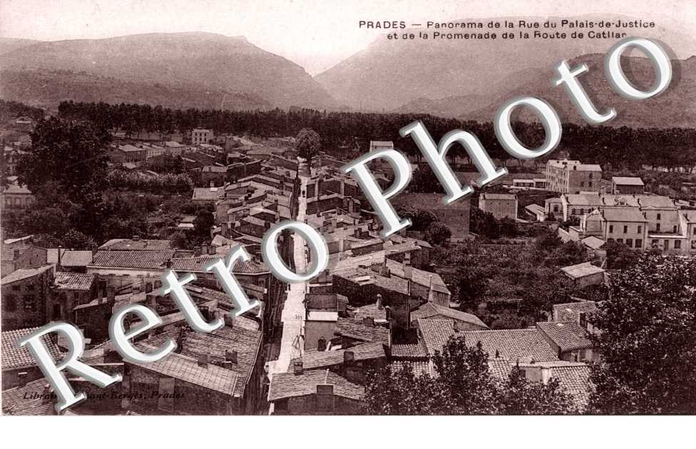 panorama de la rue du palais de justice et de la promenade de la route de Catllar
