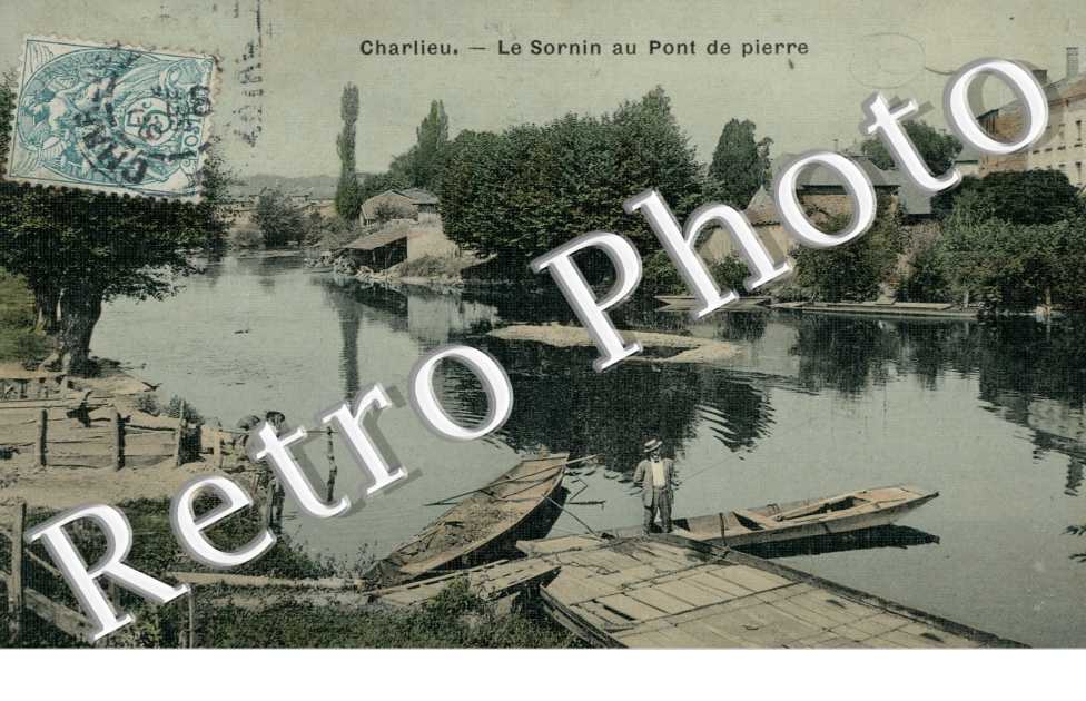 le sornin au pont de pierre (toilee couleur)