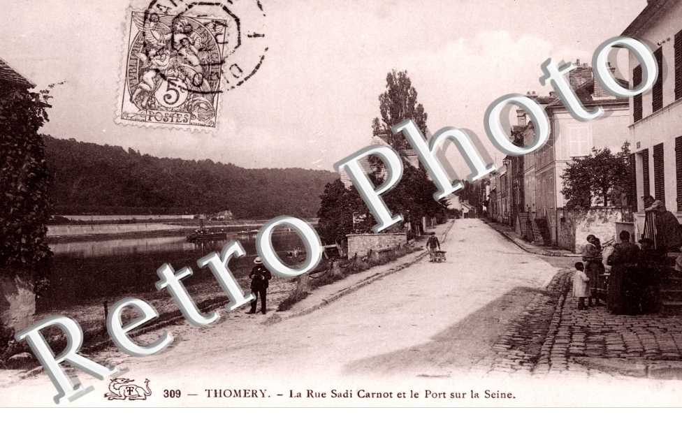 l'avenue sadi carnot et le port sur la seine