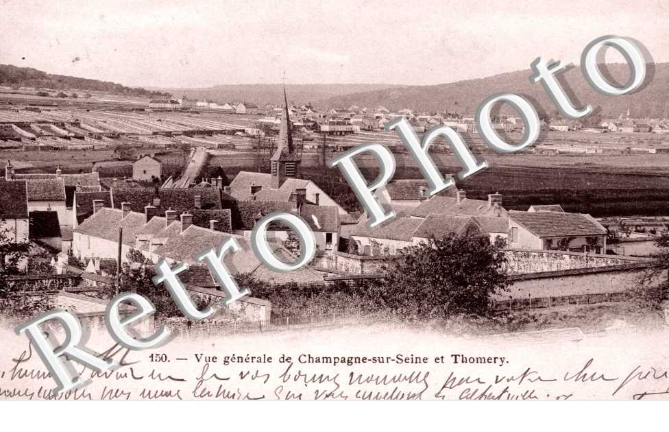 vue generale de champagne sur seine et thomery