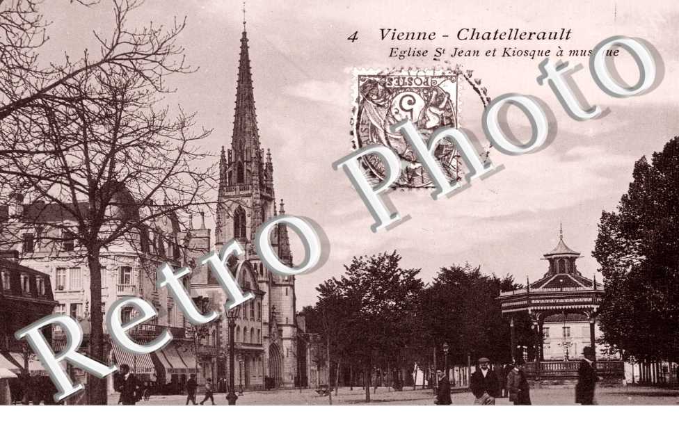 Eglise Saint Jean et Kiosque a musique