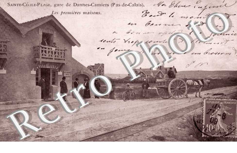 Sainte Cécile Plage, Gare de Dannes-Camiers - Les premières maisons